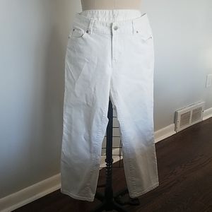 White Crop Jeans